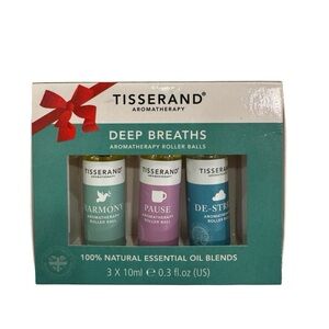NIB Tisserand 100% Natural Essential Oil Blends. Pocket-sized 3 x 10ml 0.3 fl.oz